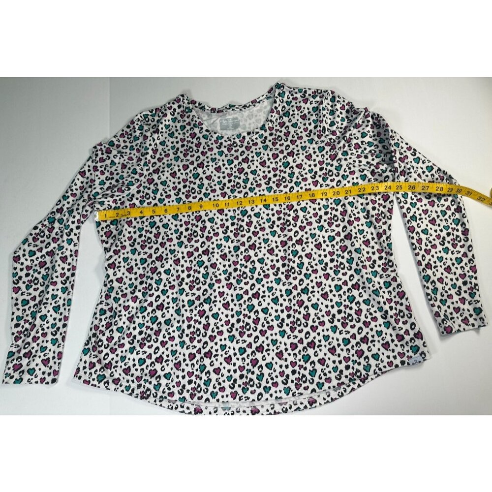 Ava & Therese Women’s Heart Leopard Print Top Crew Neck Stretch 3XL Plus - Picture 4 of 8
